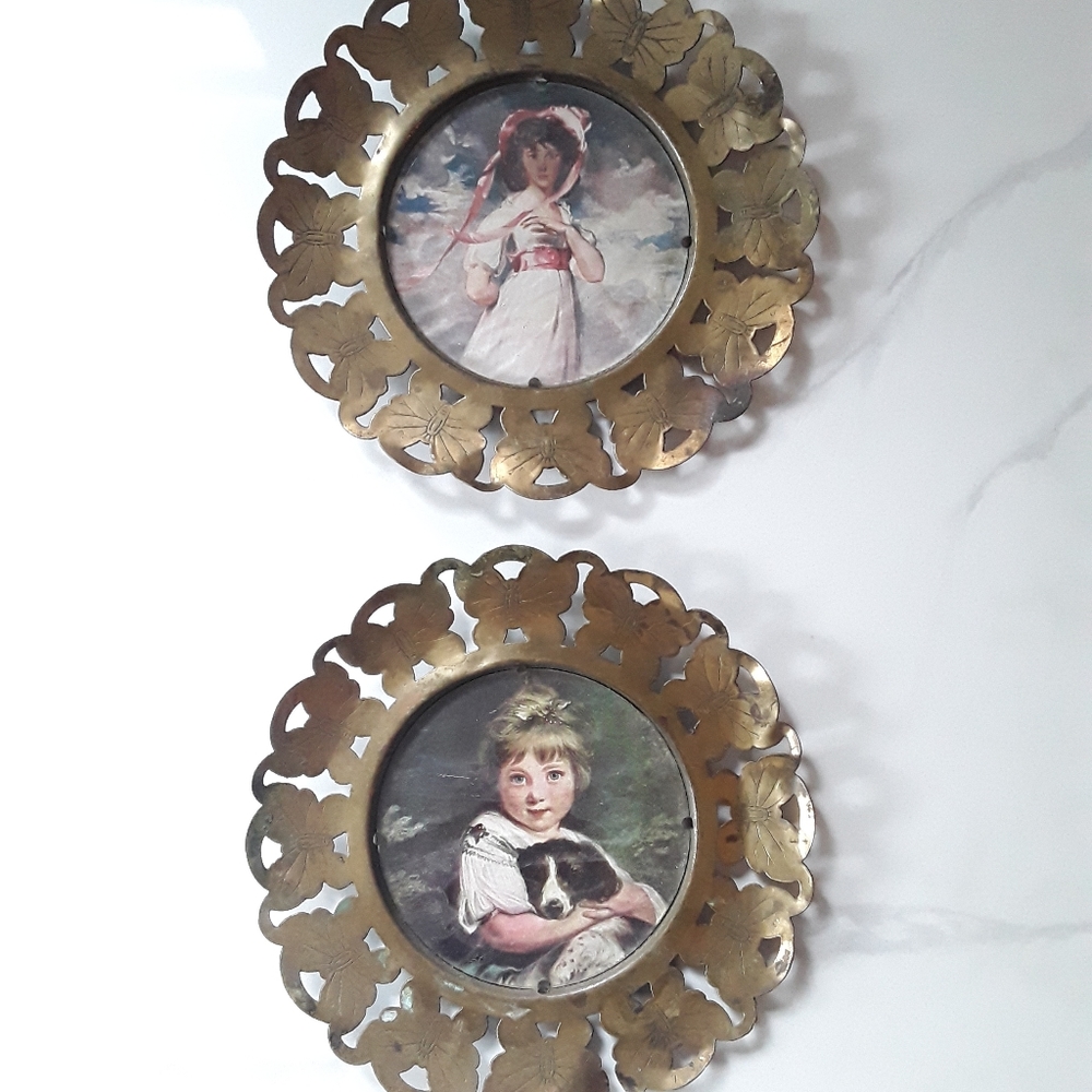 Vintage Solid Brass Wall Art